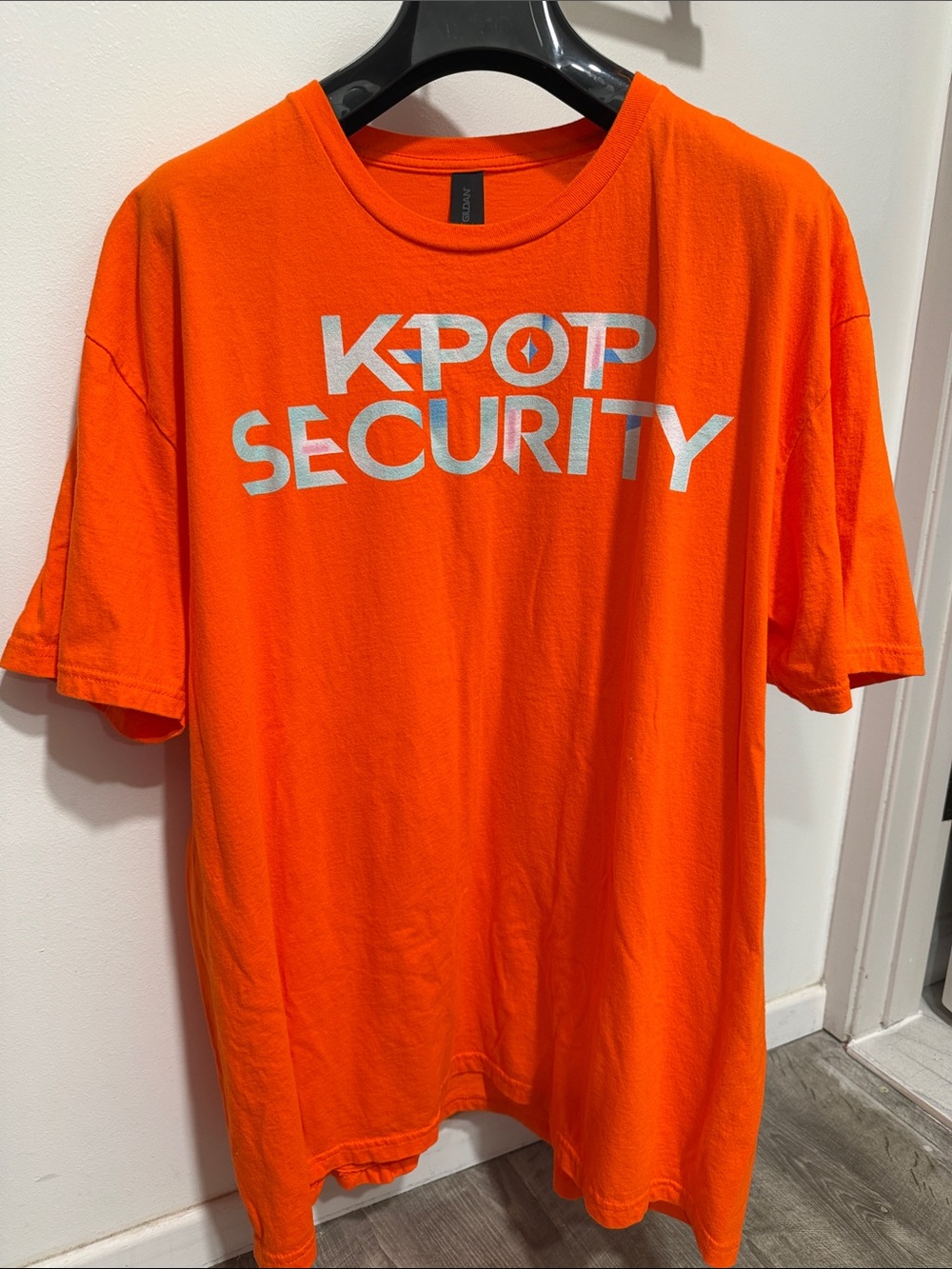 Gildan Orange K-POP SECURITY Short Sleeve Tee
